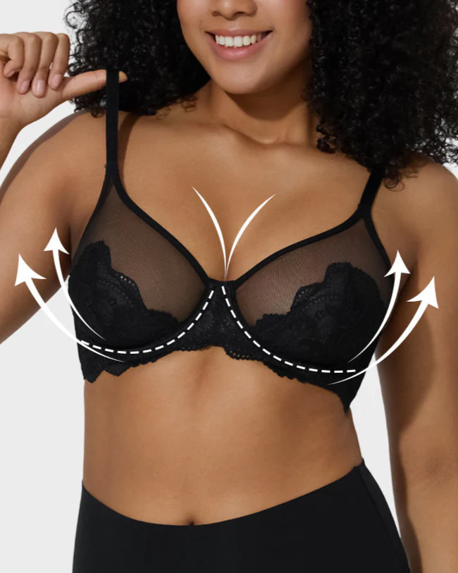 Full Coverage Lace Minimizer Bra - Image 3