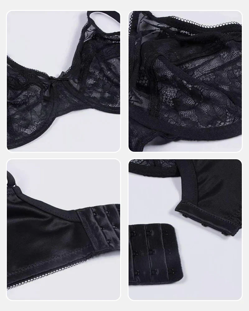 Full Coverage Lace Minimizer Bra - Petal-Beige - Image 10