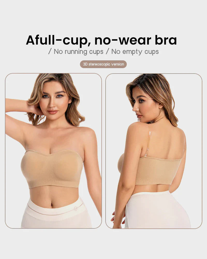 Non-Slip Bandeau Seamless Wireless Strapless Bra - Image 10