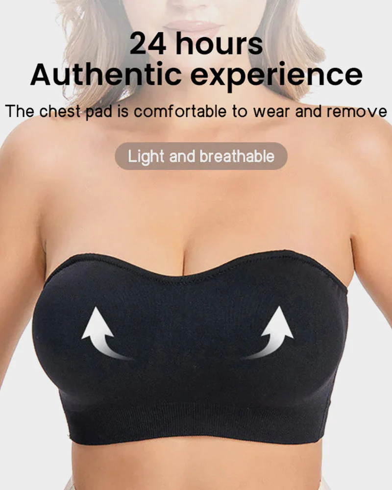 Non-Slip Bandeau Seamless Wireless Strapless Bra - Image 11