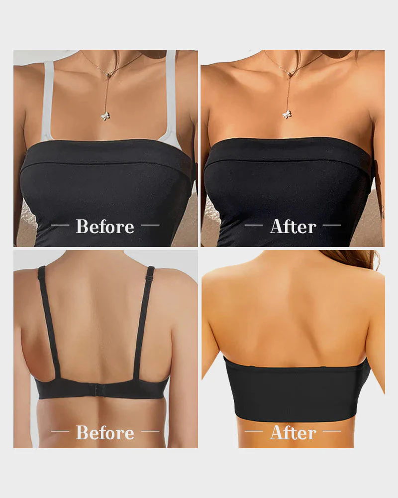 Non-Slip Bandeau Seamless Wireless Strapless Bra - Image 12