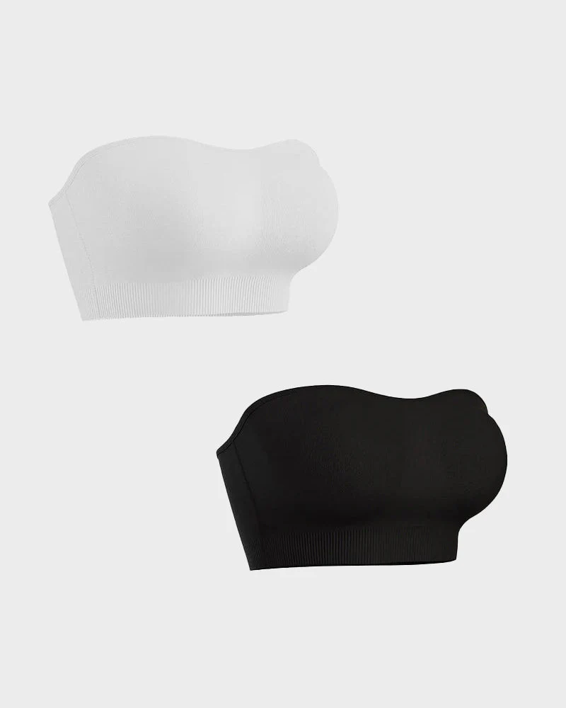 Non-Slip Bandeau Seamless Wireless Strapless Bra - Image 18