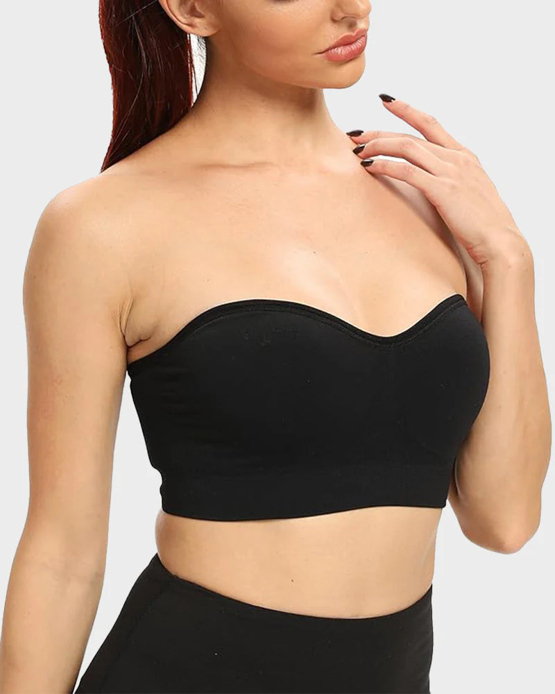 Non-Slip Bandeau Seamless Wireless Strapless Bra - Image 21