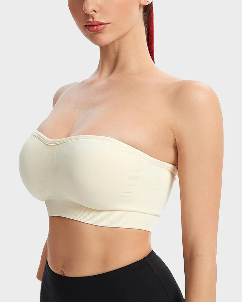 Non-Slip Bandeau Seamless Wireless Strapless Bra - Image 22