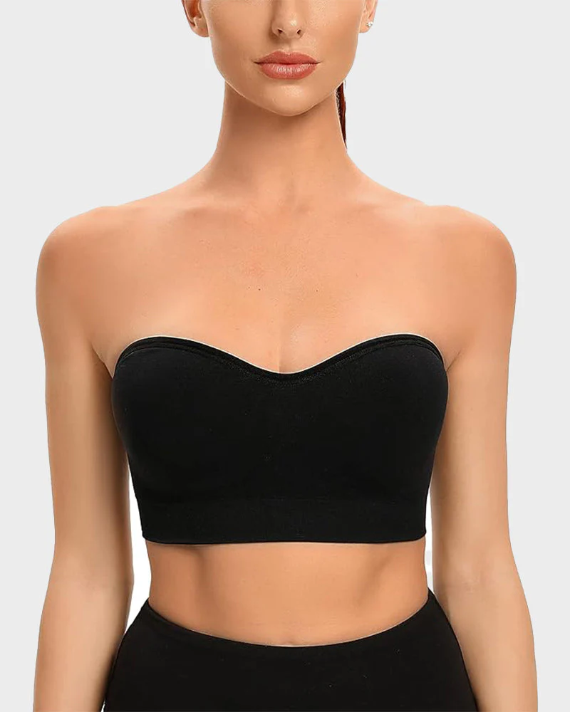 Non-Slip Bandeau Seamless Wireless Strapless Bra - Image 23