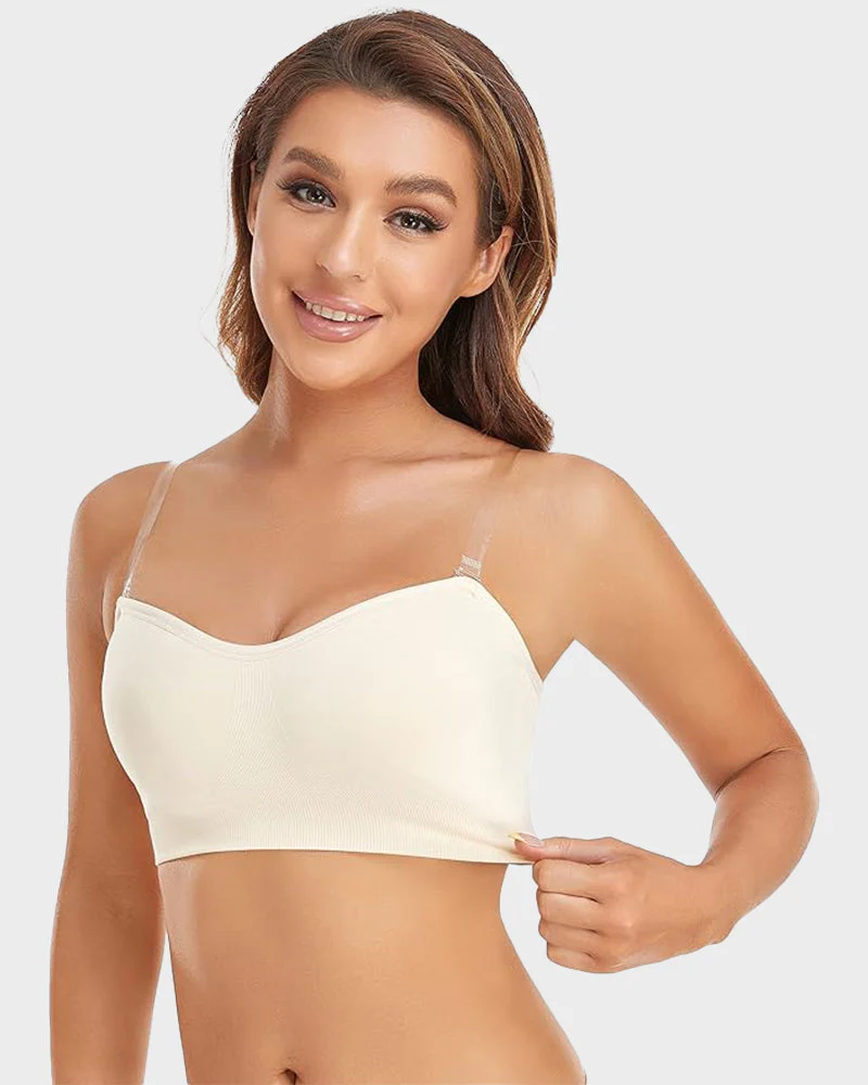 Non-Slip Bandeau Seamless Wireless Strapless Bra - Image 30