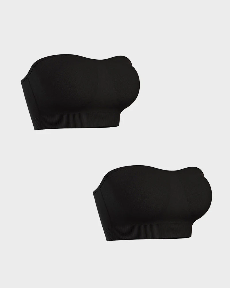 Non-Slip Bandeau Seamless Wireless Strapless Bra - Image 32