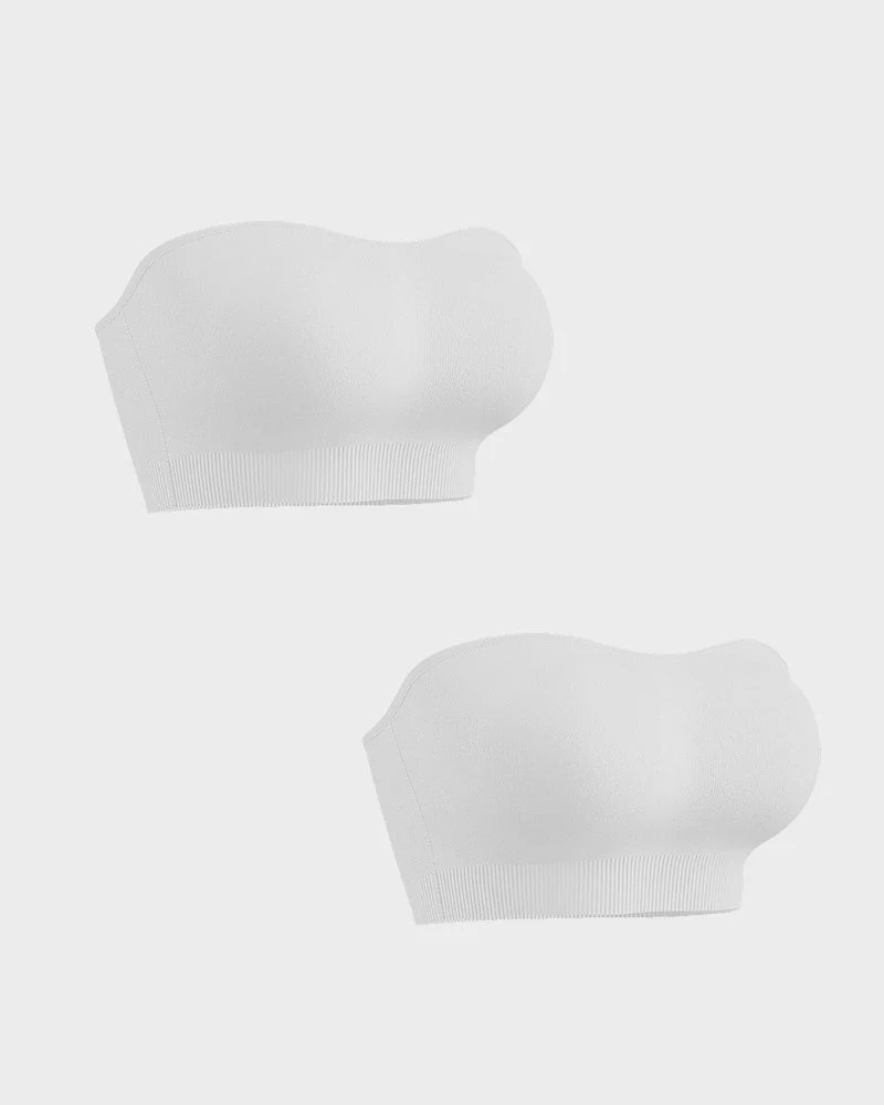 Non-Slip Bandeau Seamless Wireless Strapless Bra - Image 33