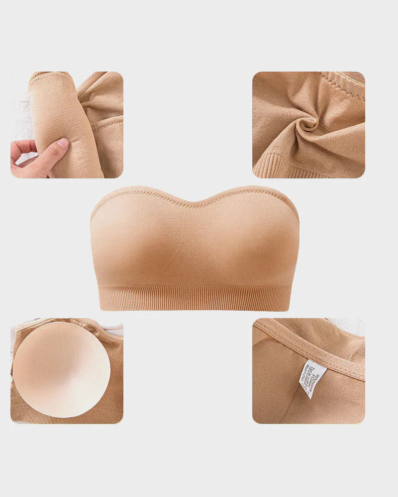 Non-Slip Bandeau Seamless Wireless Strapless Bra - Image 9