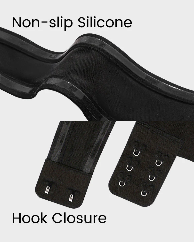 Non-Slip Crossover Side Hook Bandeau Bra - Image 12