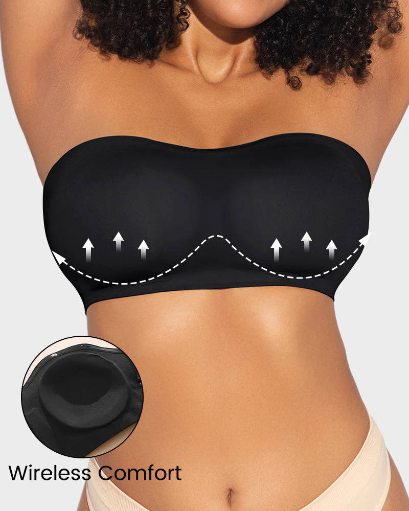 Non-Slip Crossover Side Hook Bandeau Bra - Image 8