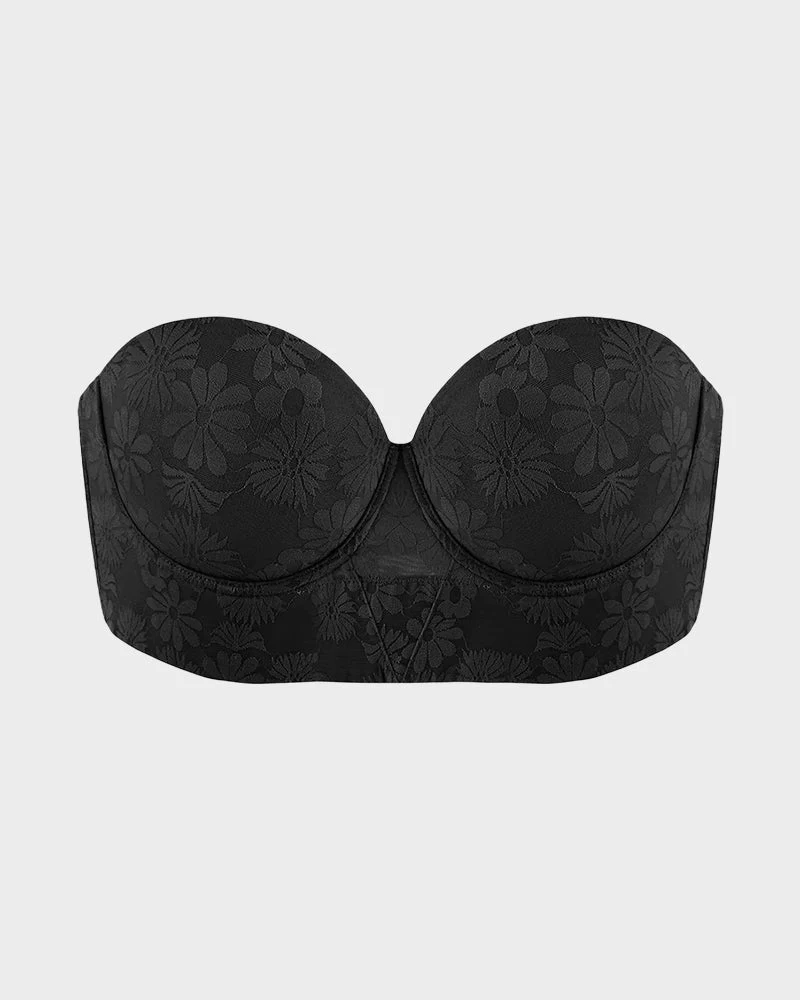 Smooth Lace Longline Strapless Underwire Bra - Image 11