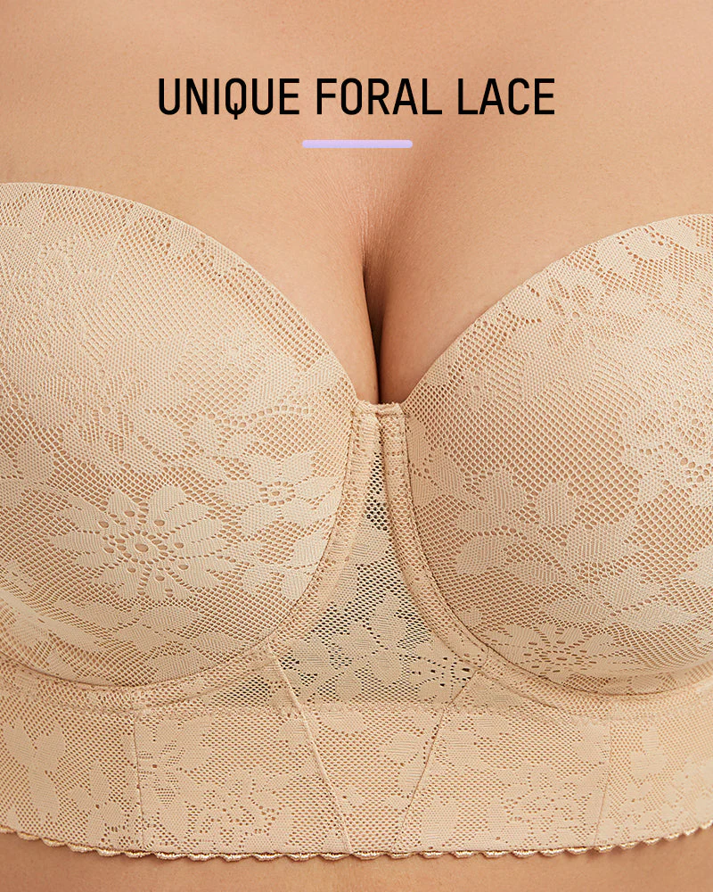Smooth Lace Longline Strapless Underwire Bra - Image 5