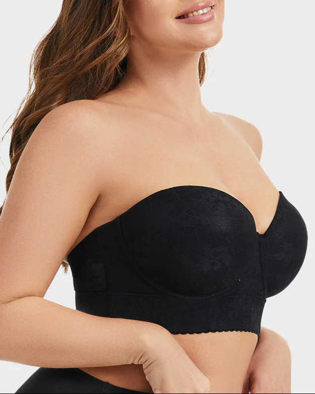 Smooth Lace Longline Strapless Underwire Bra - Image 8