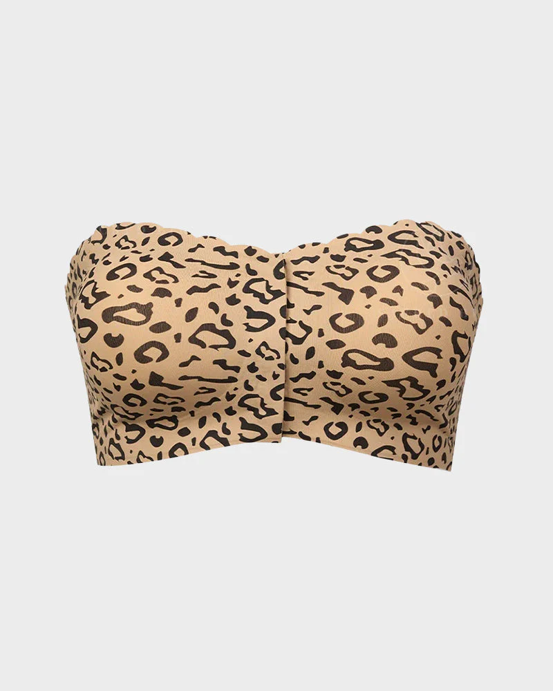 Strapless Front Closure Leopard Print Bra - Image 20