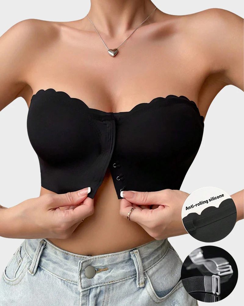 Strapless Front Closure Leopard Print Bra - Image 7